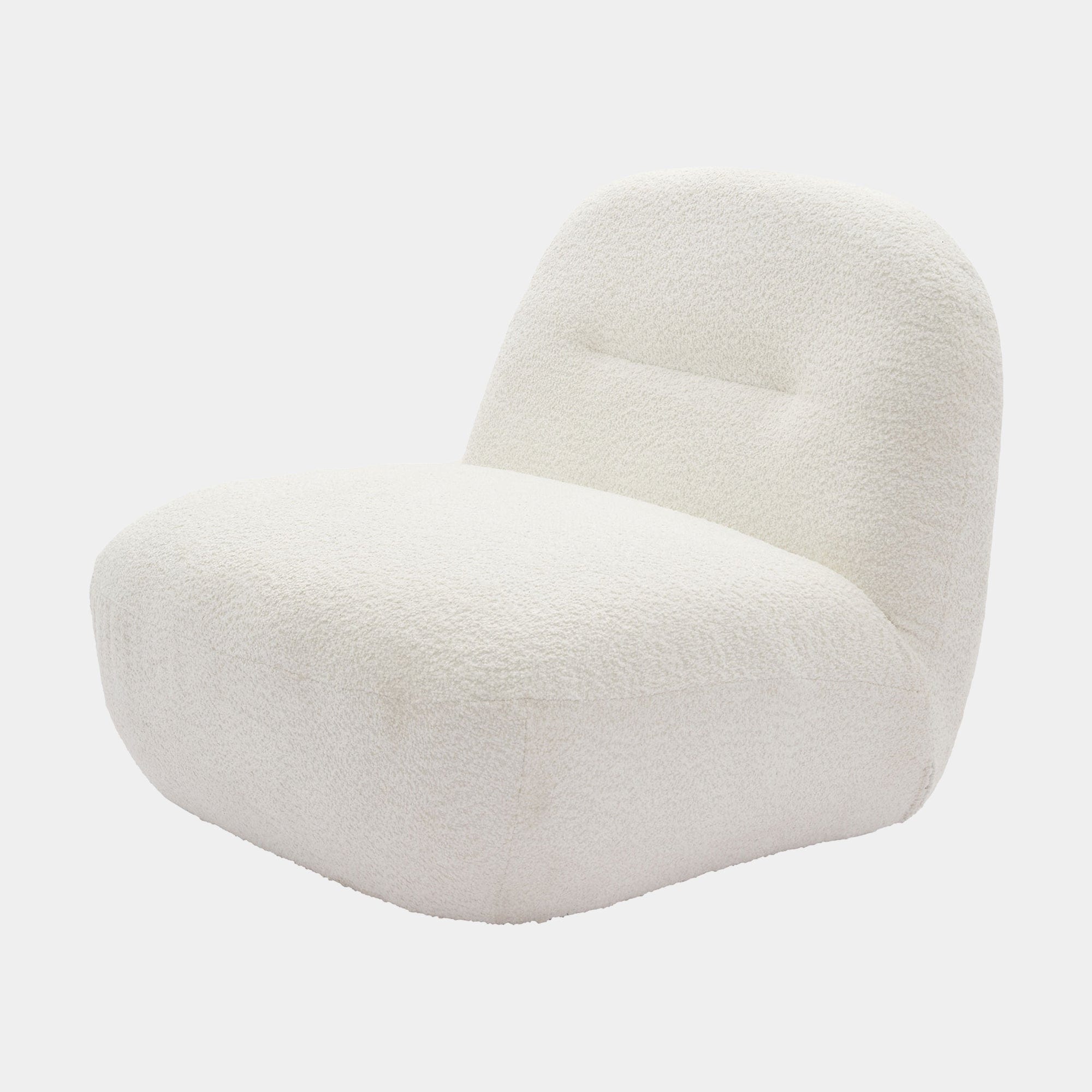 Amelia - Swivel Accent Chair In Fabric Ice Cream