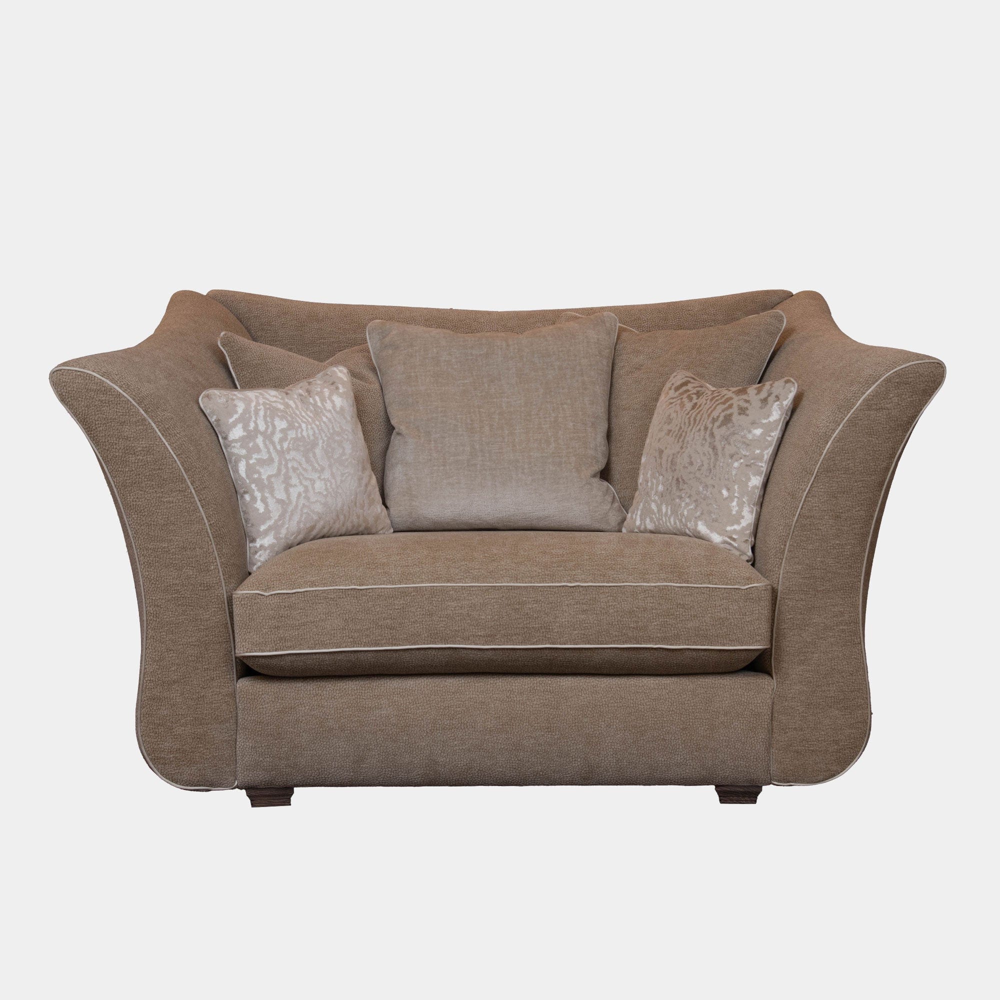 Araminta - Loveseat Pillow Back (Fibre Interior) In Fabric Rodin Combo
