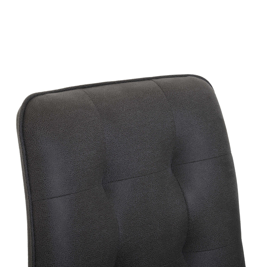 Aston - Dining Chair In Grey Fabric Brushed Stainless Steel Frame