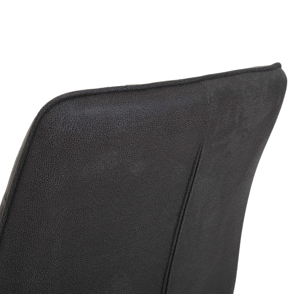 Aston - Dining Chair In Grey Fabric Brushed Stainless Steel Frame