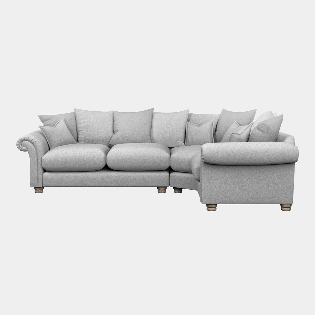 Beverley Hills - Large LHF Pillow Back Corner Group With Fibre Interior In Fabric Grade B