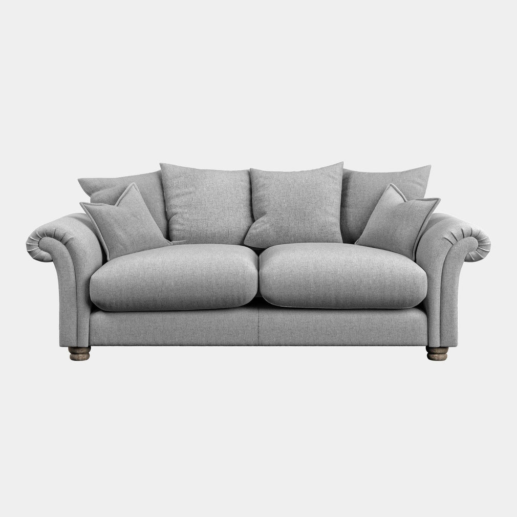 Beverley Hills - Large Pillow Back Sofa With Fibre Interior In Fabric Grade B