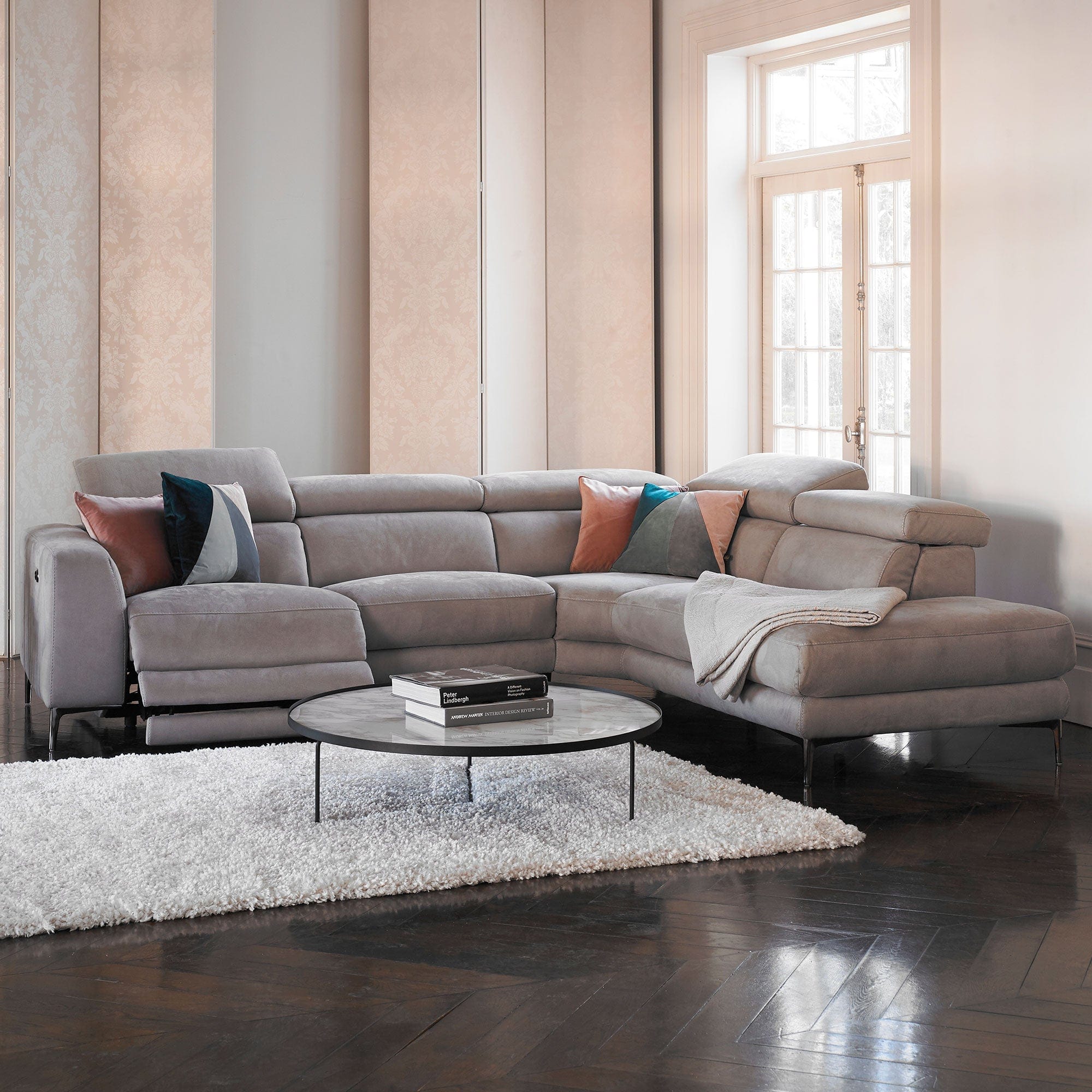 2.5 Compact Power Recliner LHF with RHF Square Terminal In Fabric