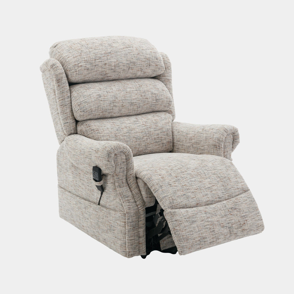 Bude - Dual Motor Rise & Recline Chair In Fabric Frost