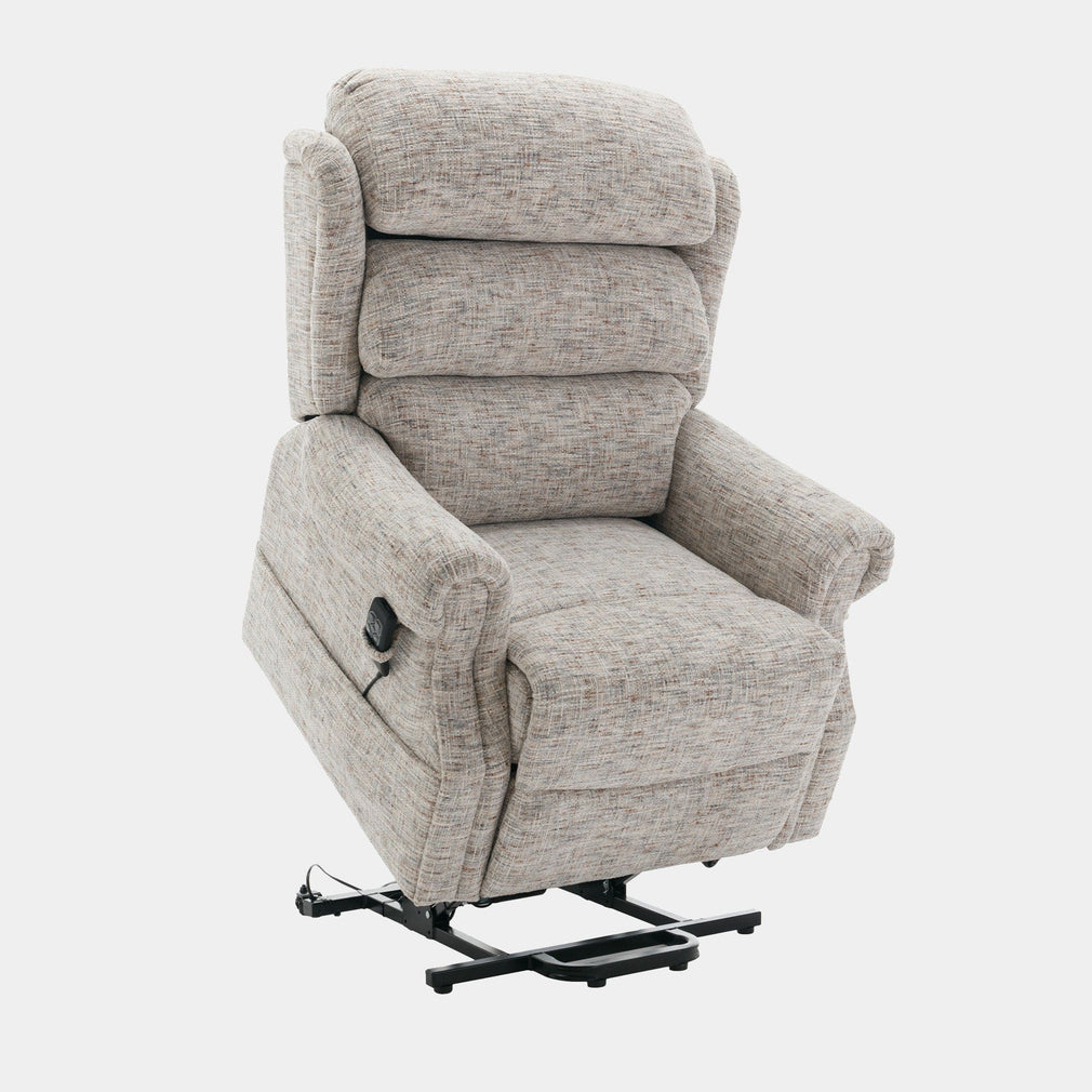 Bude - Dual Motor Rise & Recline Chair In Fabric Frost