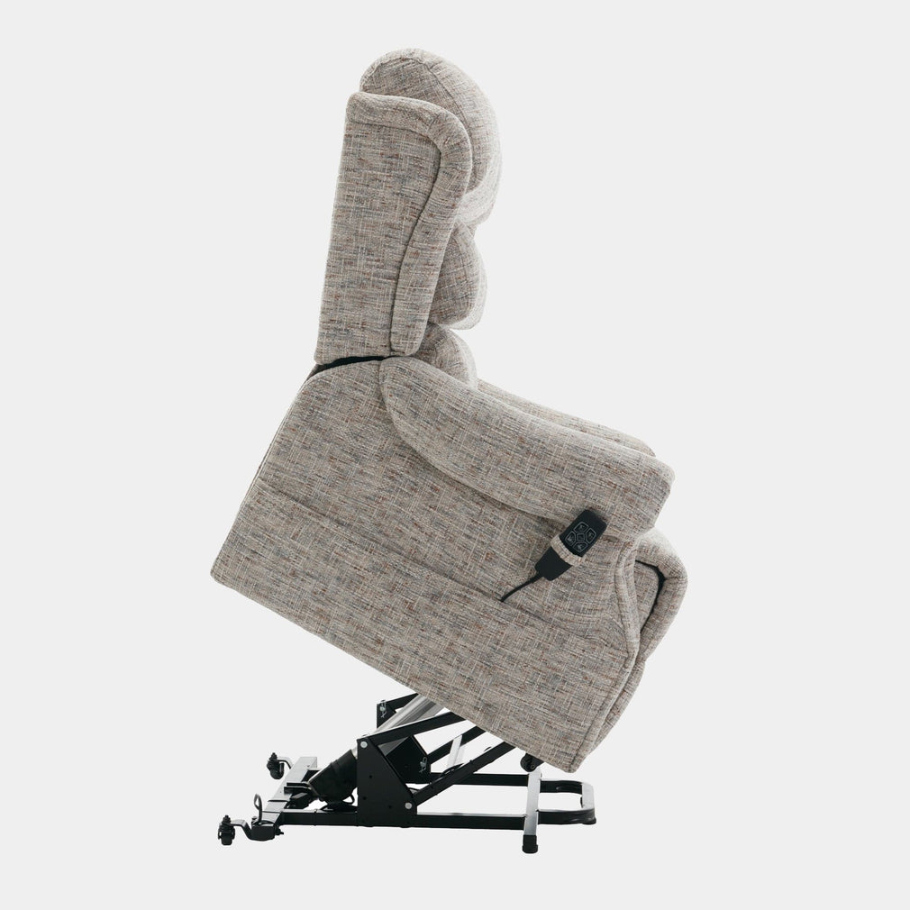 Bude - Dual Motor Rise & Recline Chair In Fabric Frost