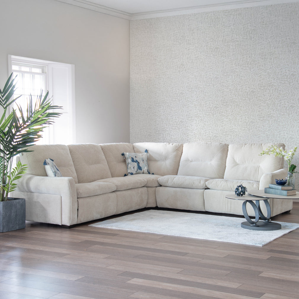 California - Corner Group Sofa With Power Recliners, Fabric