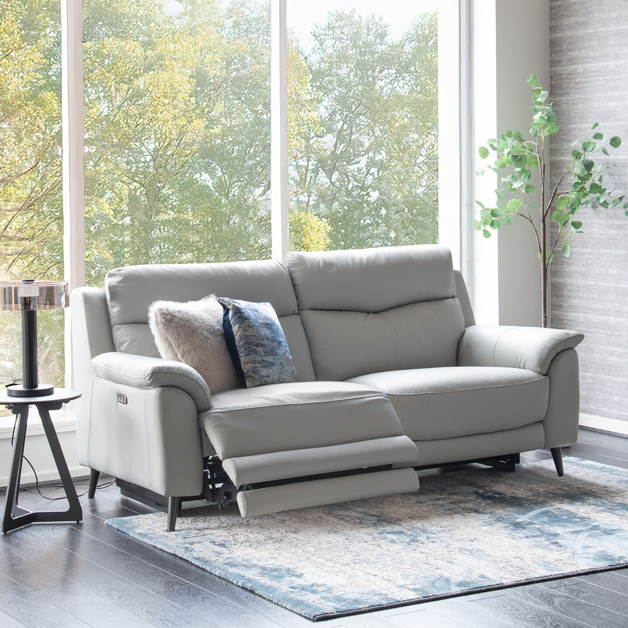 2.5 Seat (Split) Sofa With Power Recliners And USB Toggle In Leather Cat 20 Split