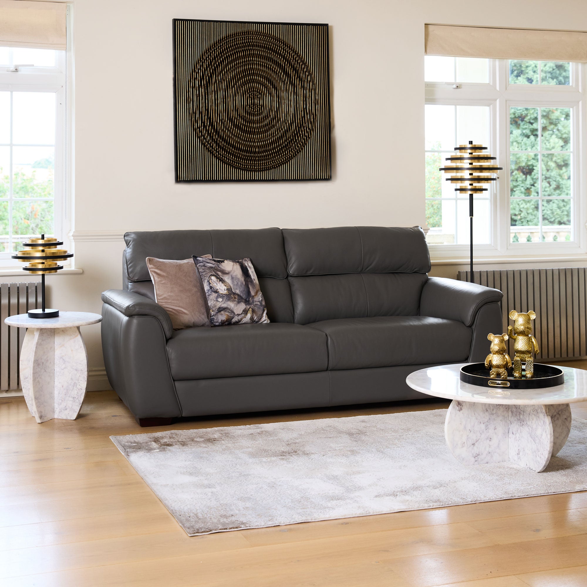2.5 Seat Sofa In Leather CAT 40 FS