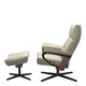 Stressless David - Chair & Footstool With Cross Base, Leather