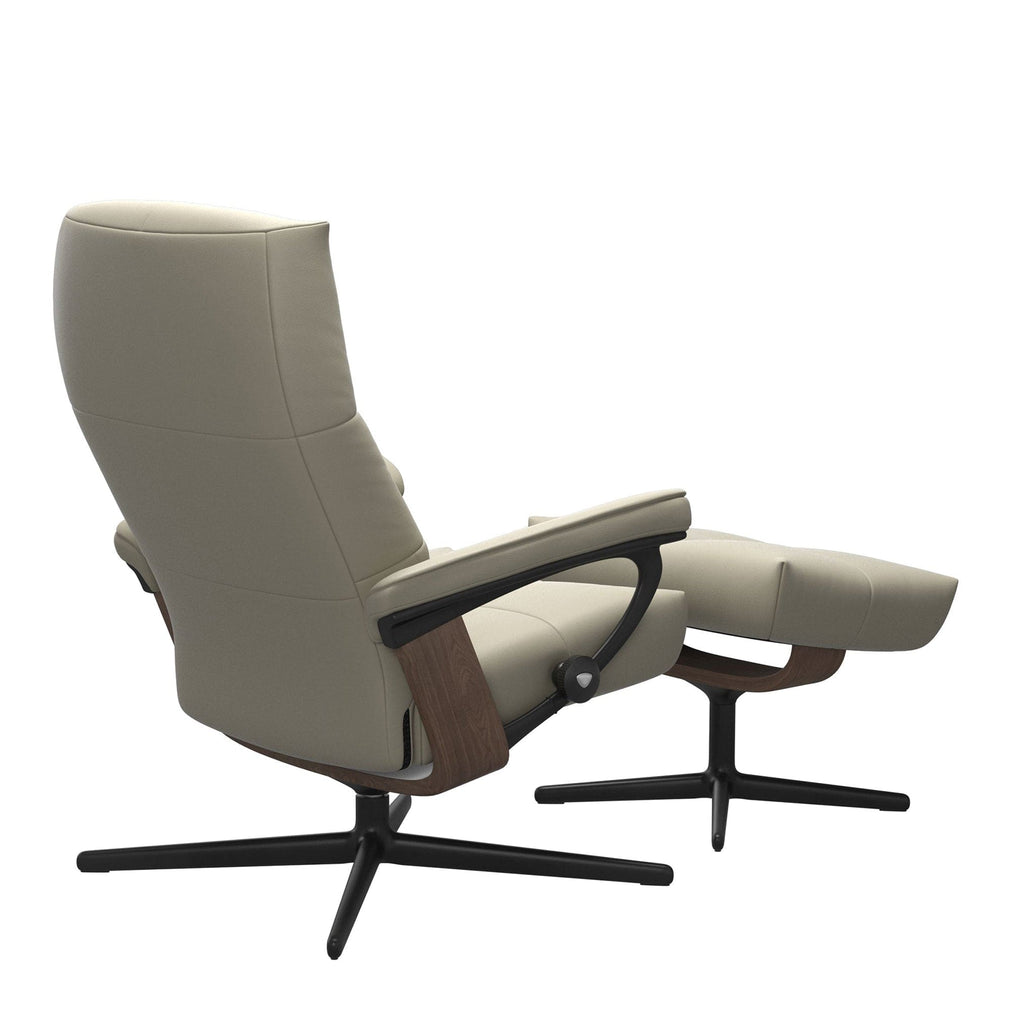 Stressless David - Chair & Footstool With Cross Base, Leather