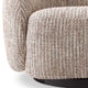Swivel Chair In Fabric Mademoiselle Beige
