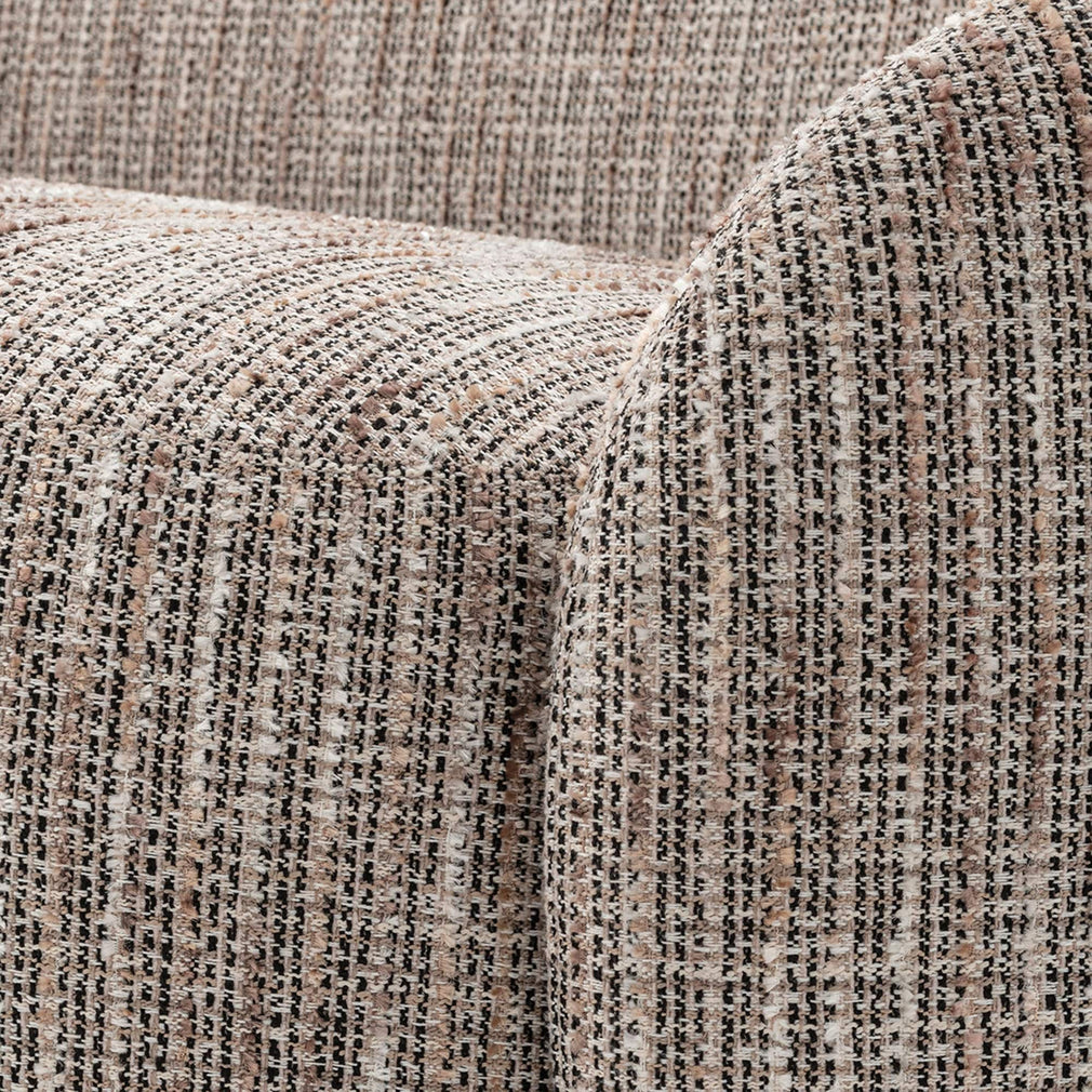Swivel Chair In Fabric Mademoiselle Beige