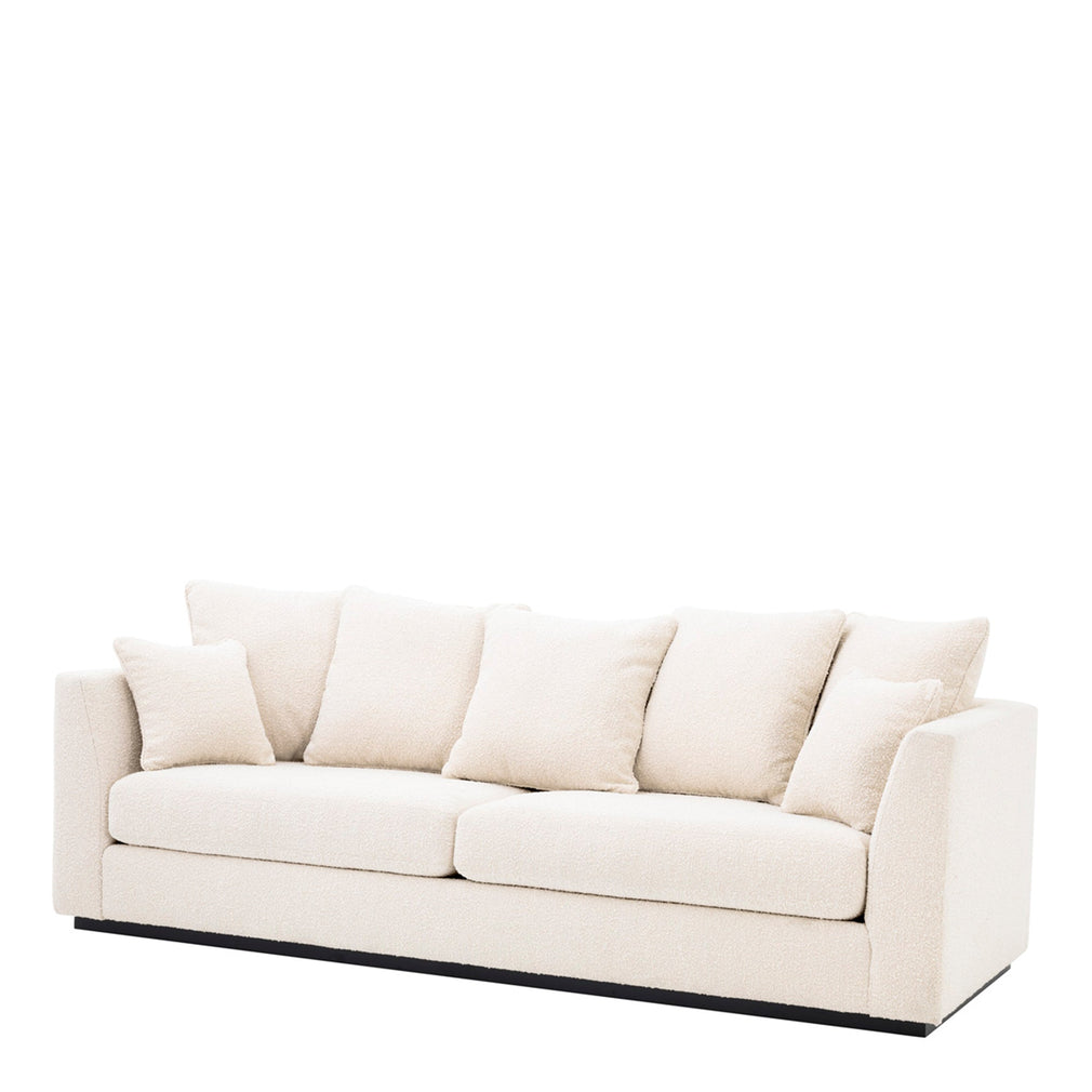 Sofa In Boucle Cream With Black Frame