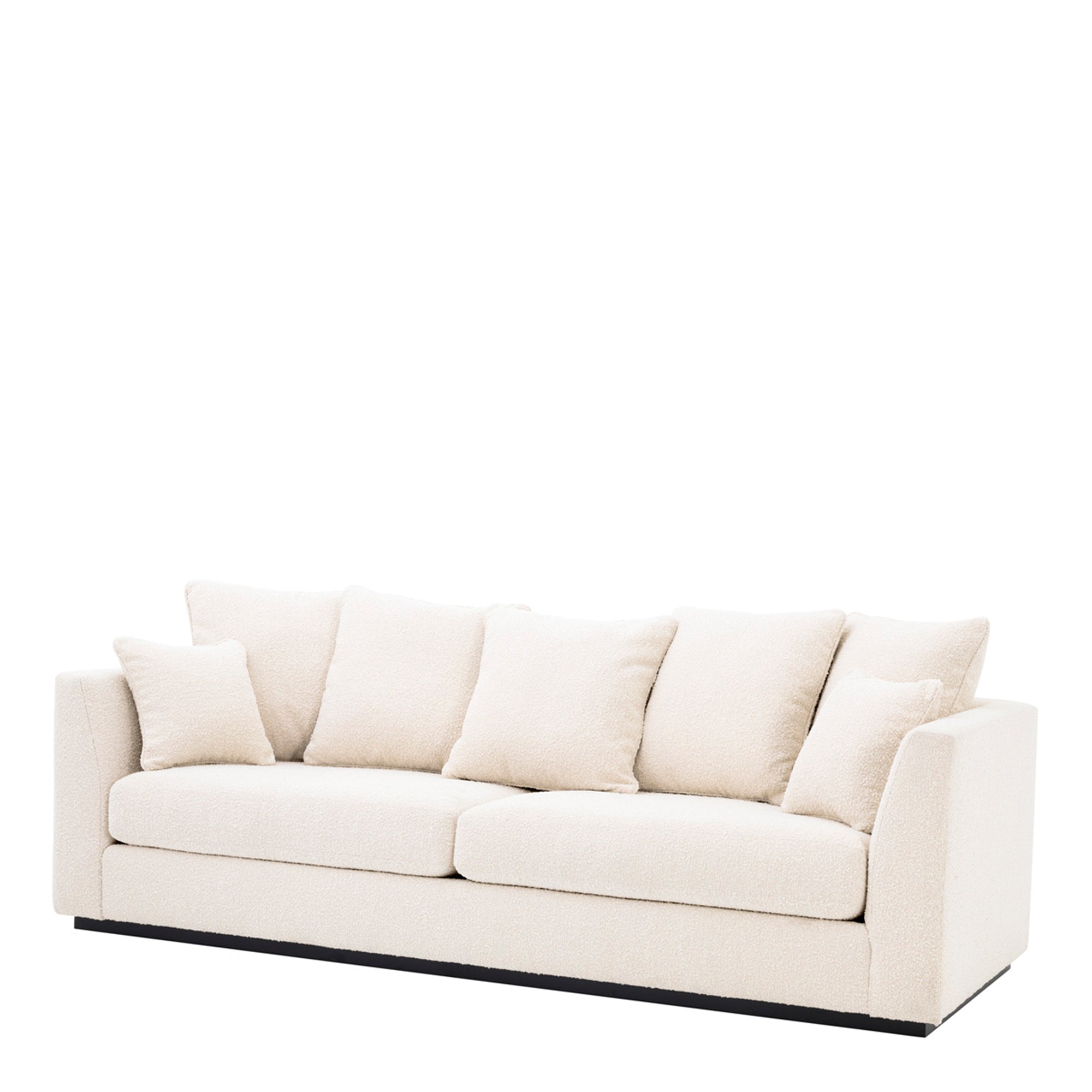Sofa In Boucle Cream With Black Frame