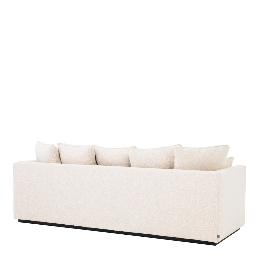 Sofa In Boucle Cream With Black Frame