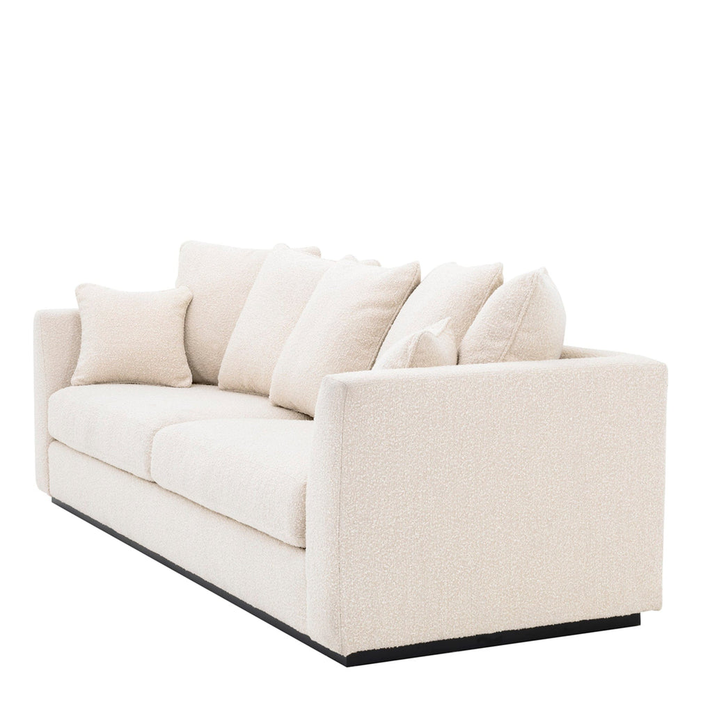 Sofa In Boucle Cream With Black Frame