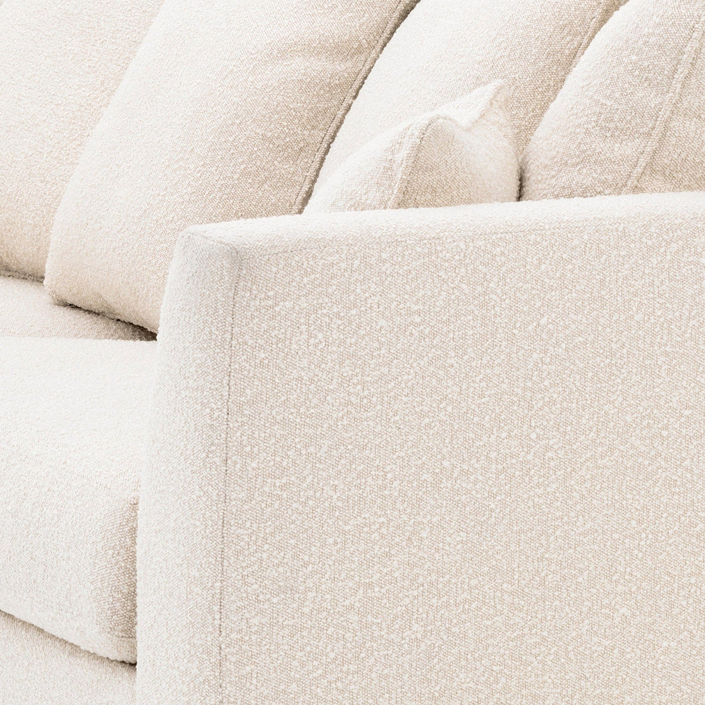 Sofa In Boucle Cream With Black Frame