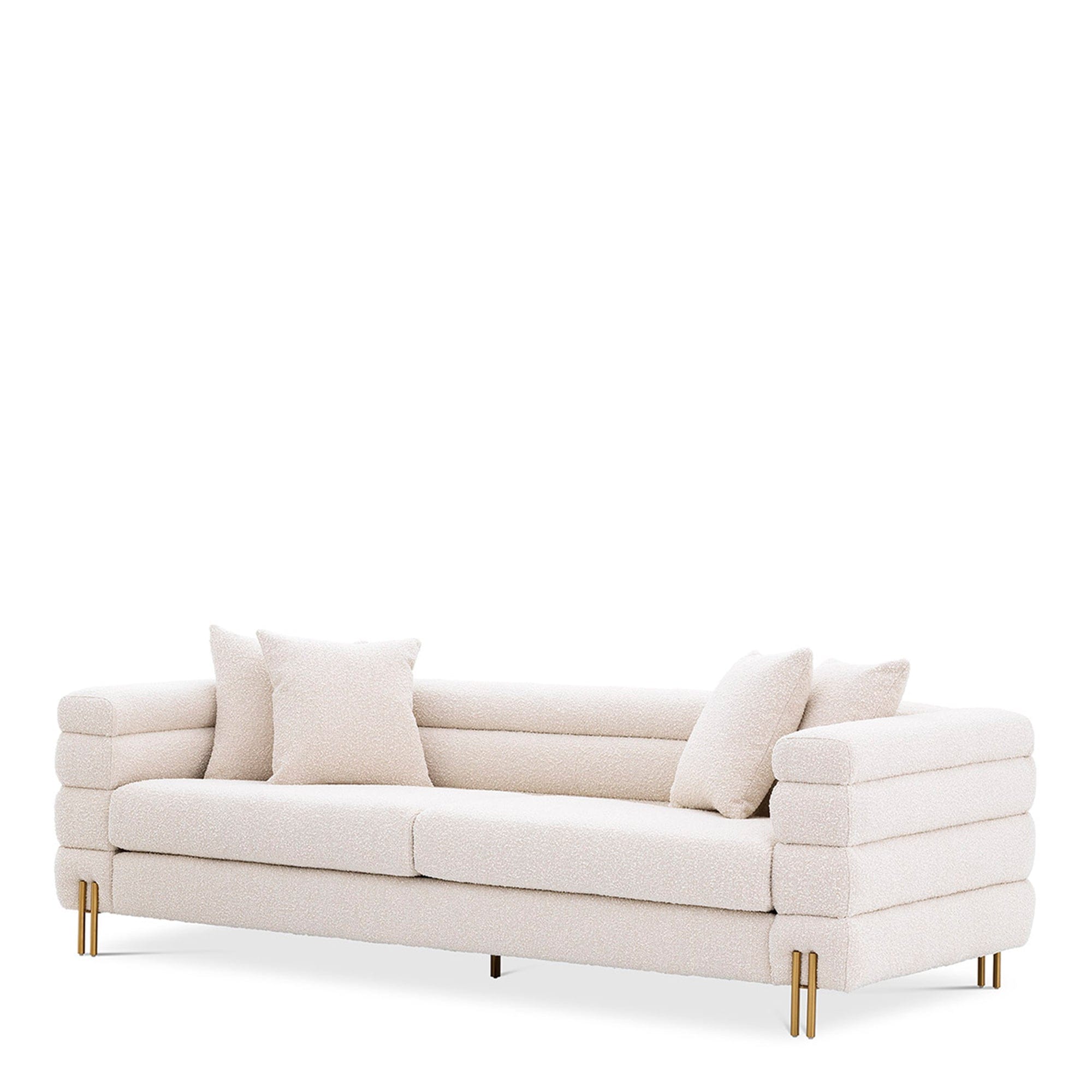 Large Sofa In Fabric Boucle Cream