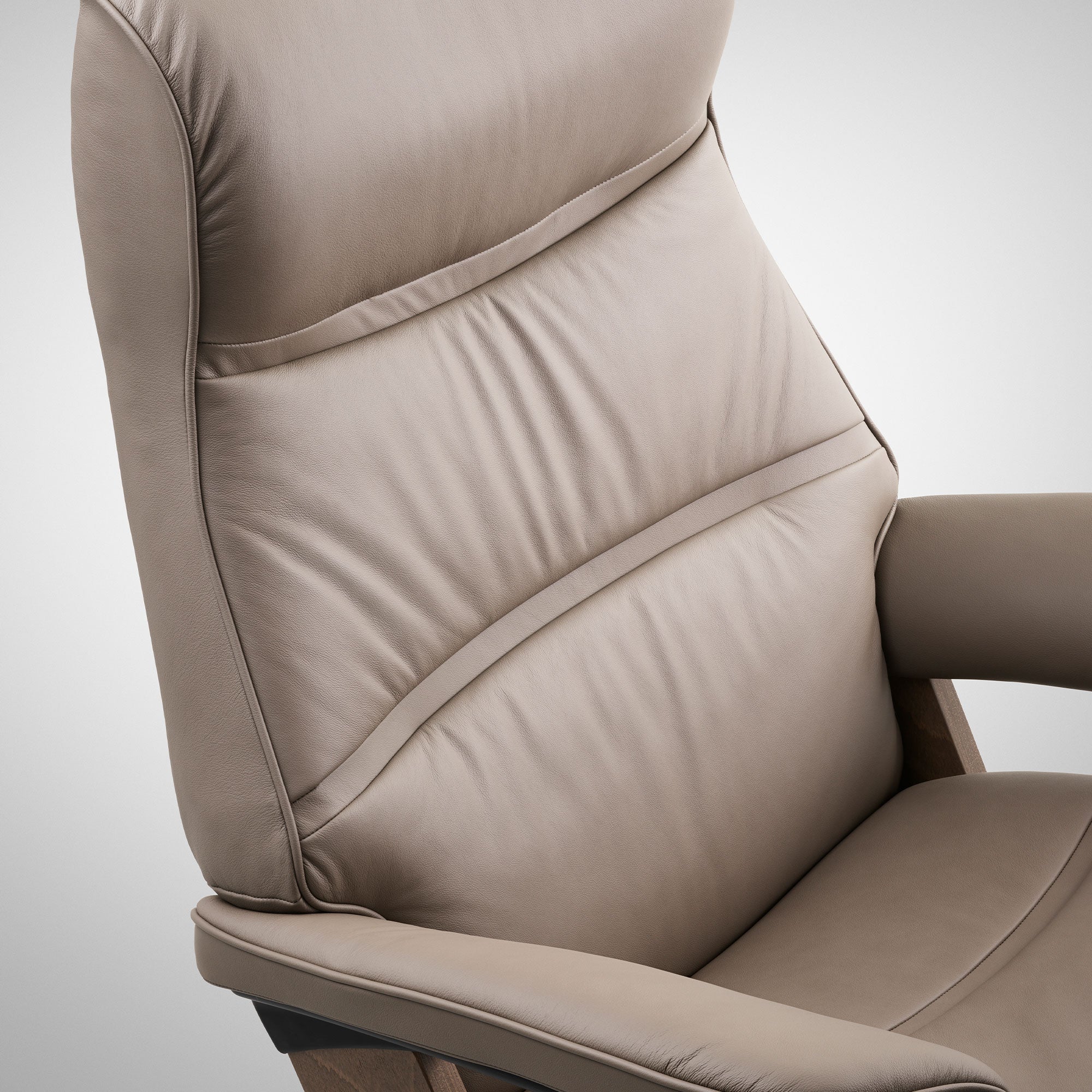 Philip - Medium Chair w/Footstool With Cross Base In Velaro Leather