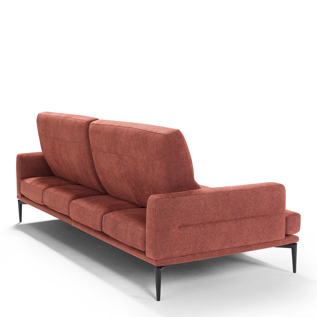 2 Seat Sofa With Adjustable Backrest In Microfibre
