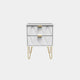 2 Drawer Bedside MM/MM Mushroom Front + Base