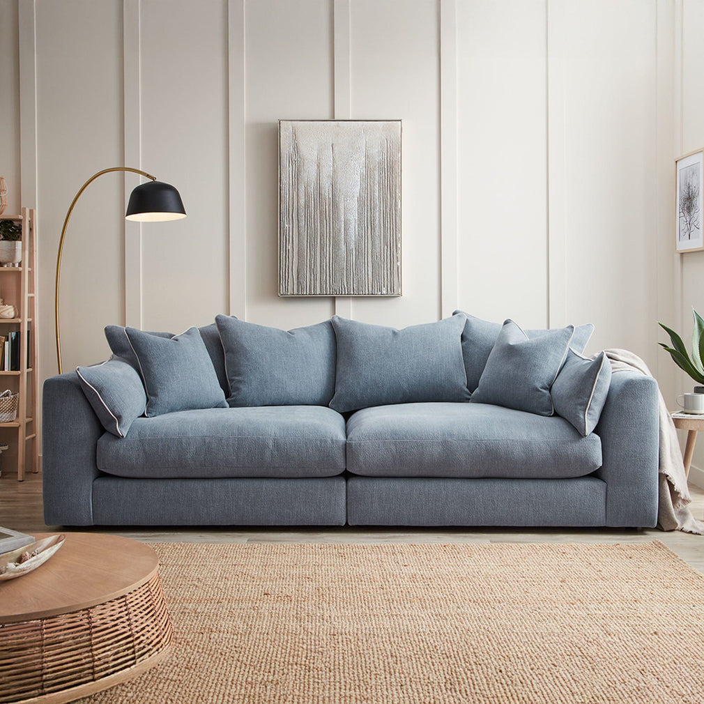 Footstool With Fibre Interiors In Fabric Grade C
