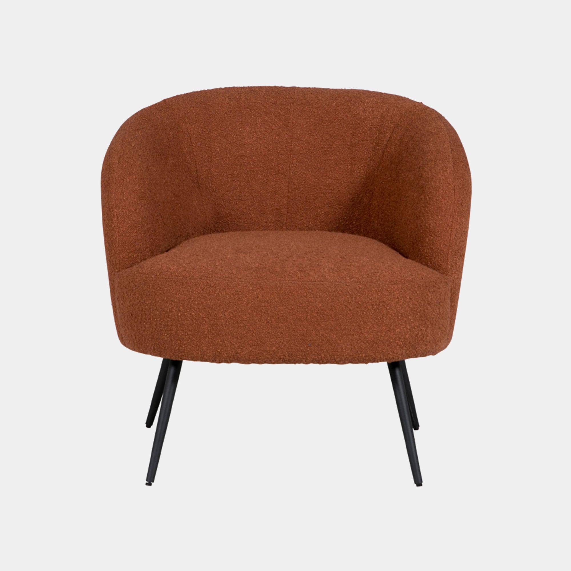 Accent Chair In Fabric Boucle Rust (Assmebly Required)