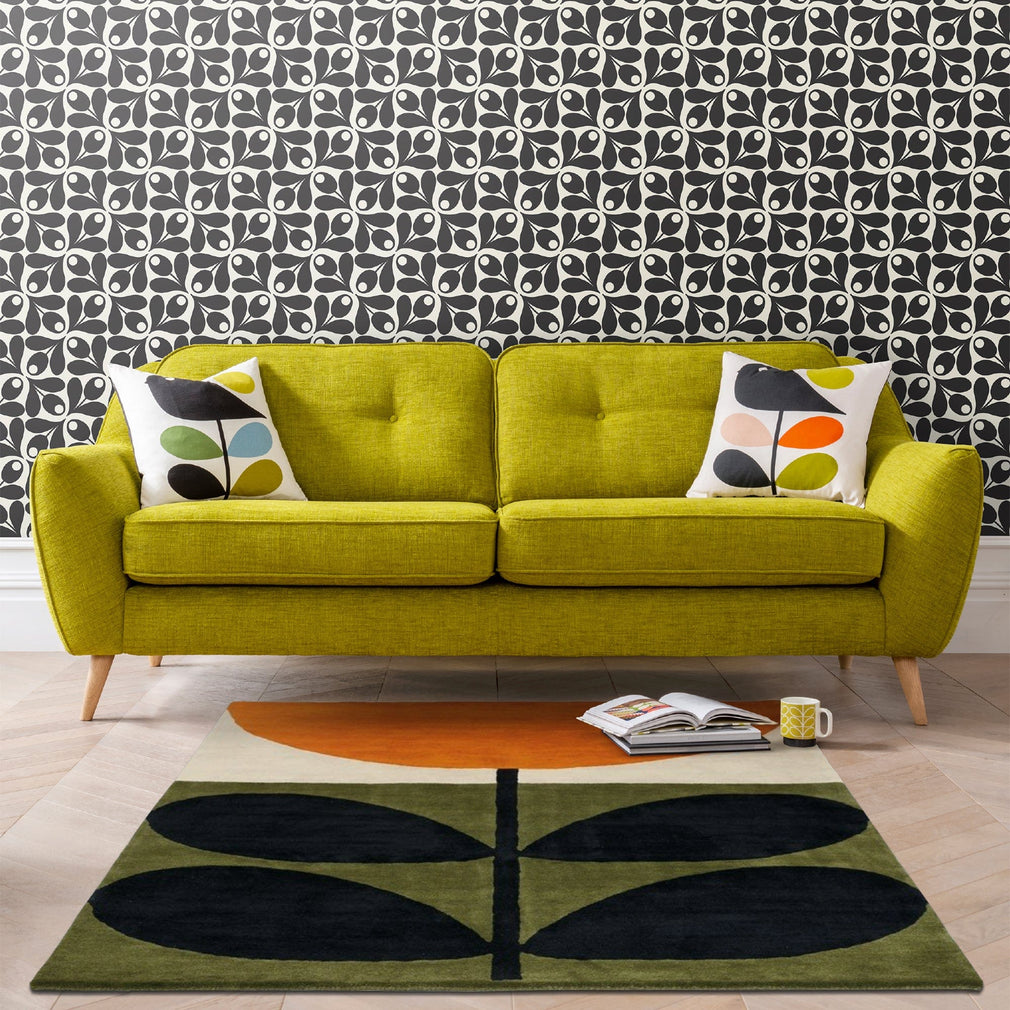 Orla Kiely Laurel - Large Sofa In Fabric Premium Plain