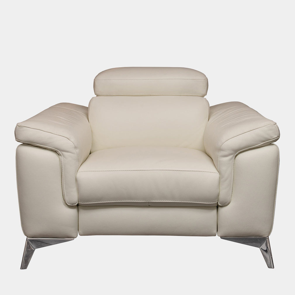Portofino - Chair With Small Arms In Leather Cat L15