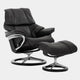 Stressless Reno - Chair & Stool With Signature Base, Leather