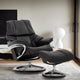 Stressless Reno - Chair & Stool With Signature Base, Leather