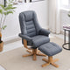Royale - Swivel Recliner Chair & Footstool, Leather