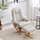 Royale - Swivel Recliner Chair & Footstool, Leather