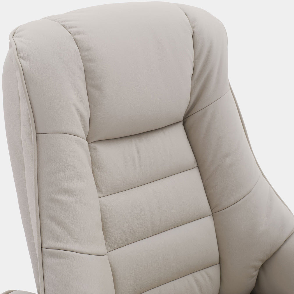 Royale - Swivel Recliner Chair & Footstool, Leather