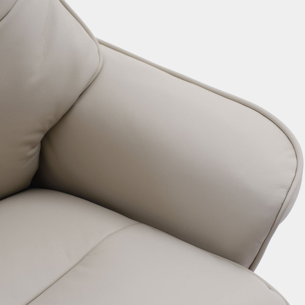 Royale - Swivel Recliner Chair & Footstool, Leather