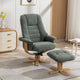 Royale - Swivel Recliner Chair & Footstool, Fabric