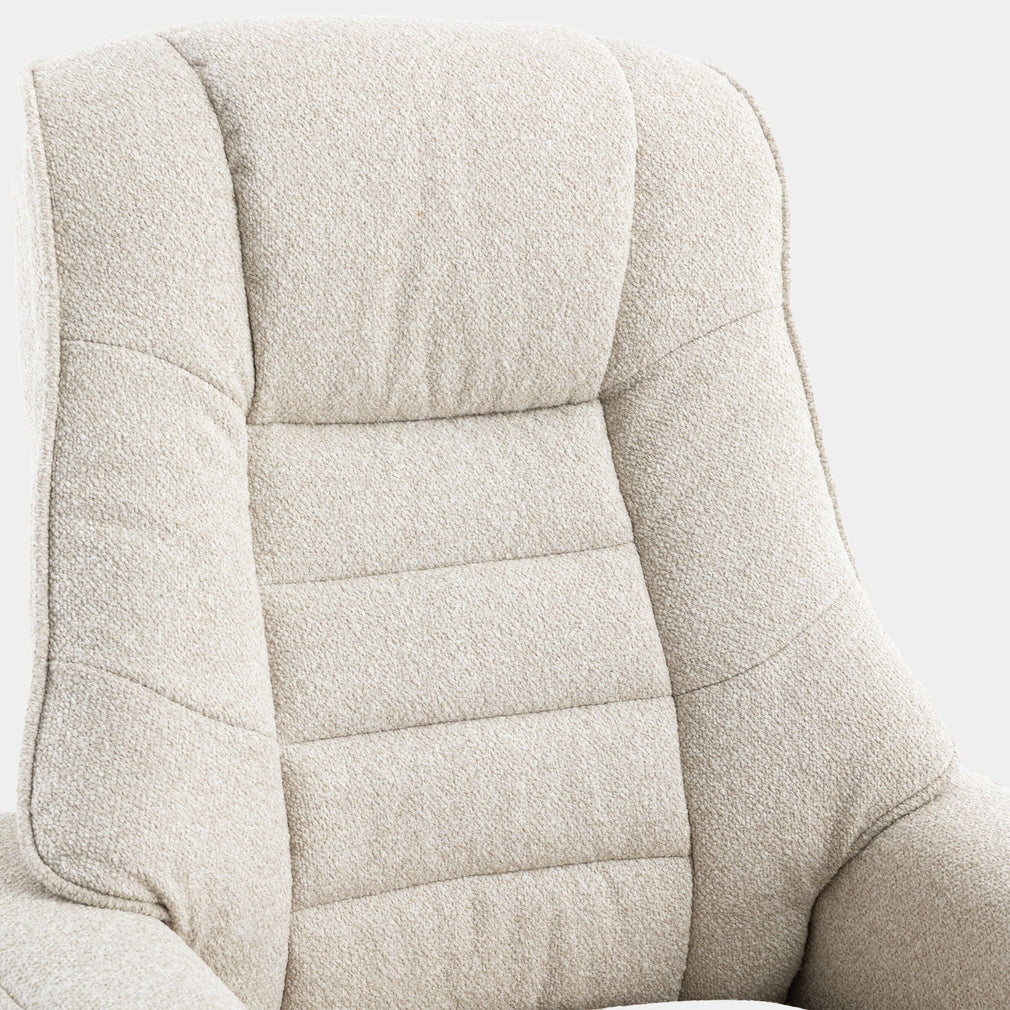 Royale - Swivel Recliner Chair & Footstool, Fabric
