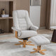 Royale - Swivel Recliner Chair & Footstool, Fabric
