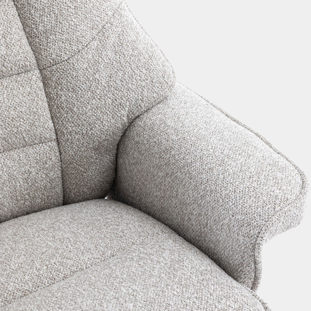 Royale - Swivel Recliner Chair & Footstool, Fabric