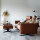 Stressless Stella - Large Ottoman In Leather Paloma Copper With Matt Black Foot