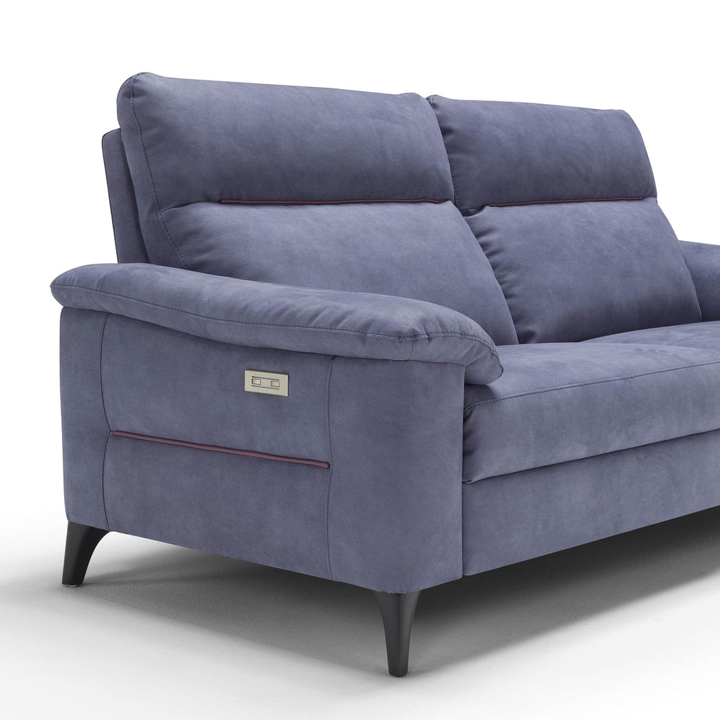Treviso - 3 Seat 2 Power Recliner Sofa In Fabric Or Leather Microfibre
