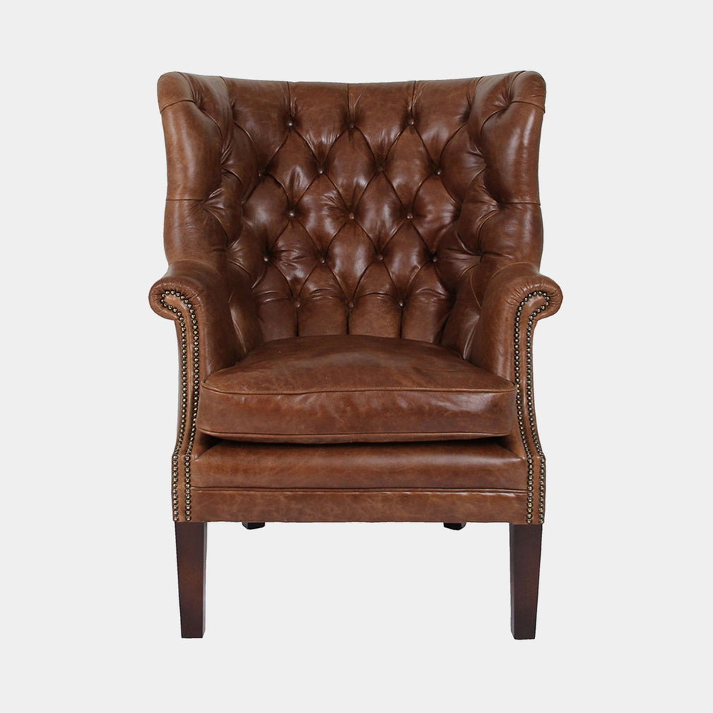 Chair Buttoned Hide C