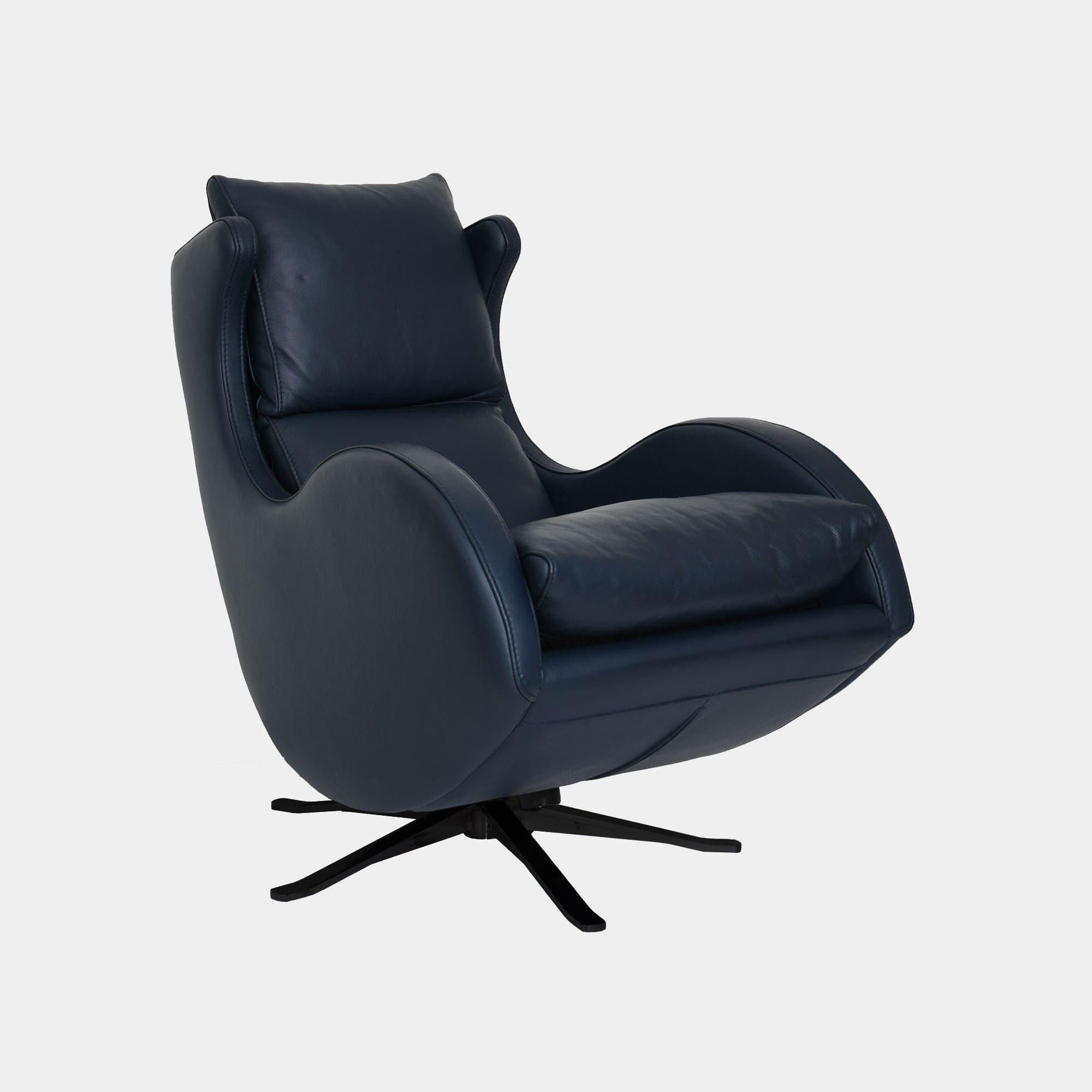 Large Chair Swivel & Rocking Leg In  Dalmata Leather