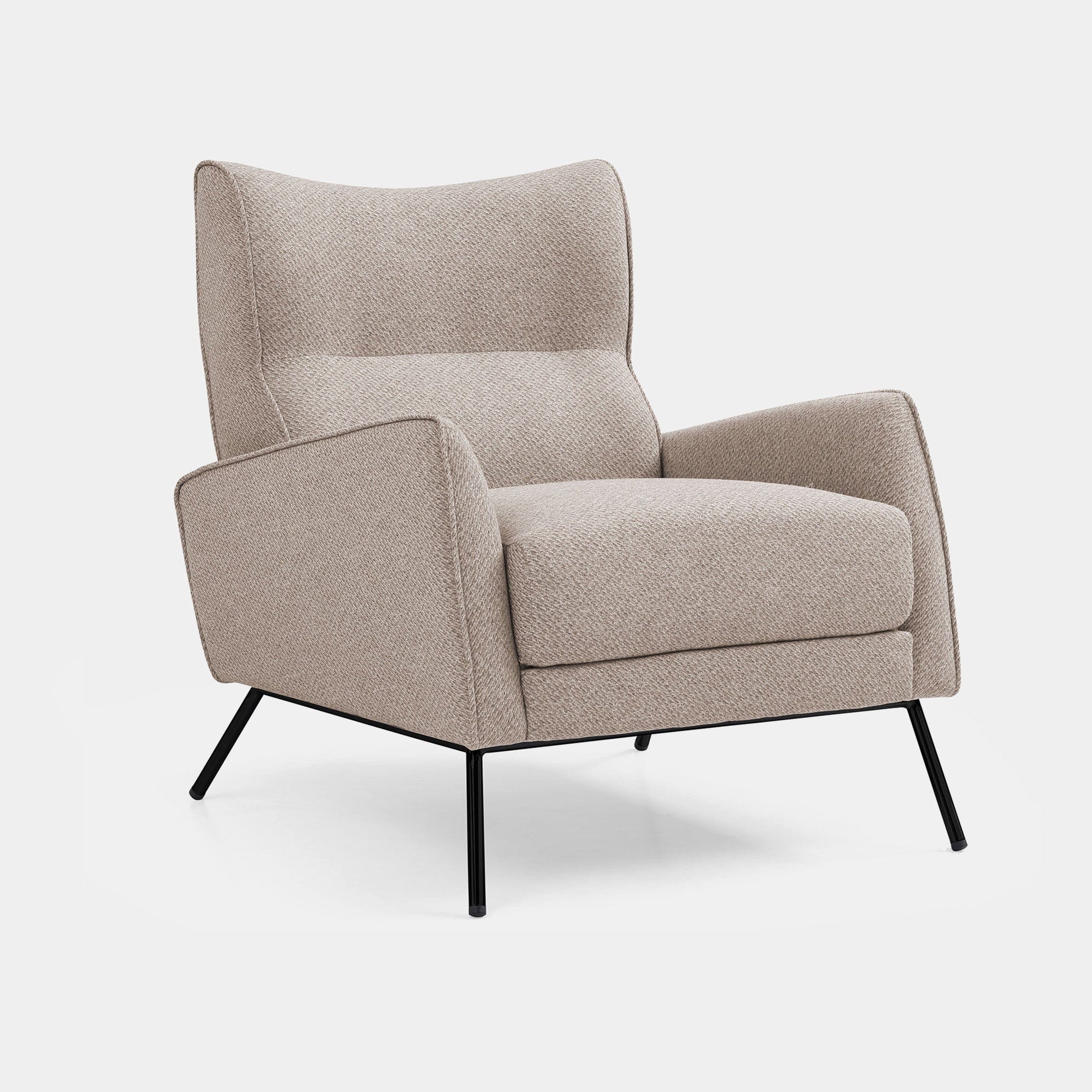 Accent Chair In Fabric Helio Jacquard Natural Multi