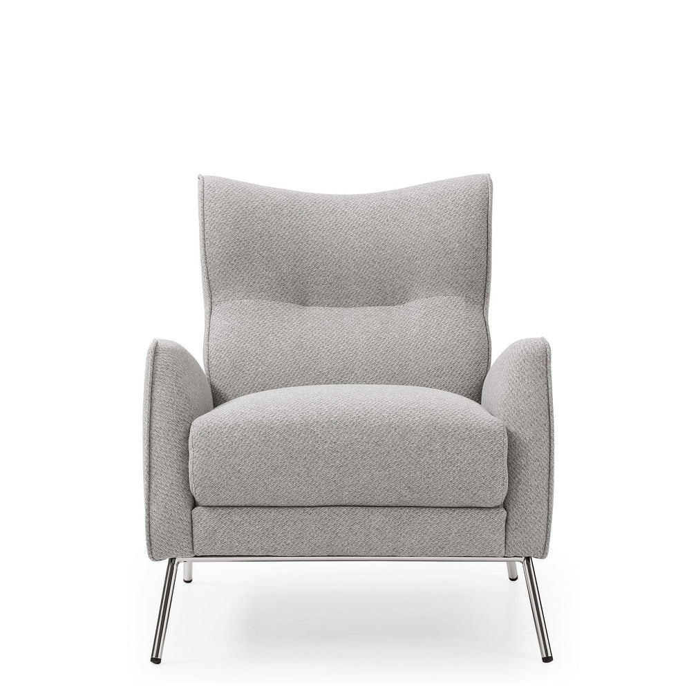 Accent Chair In Fabric Helio Jacquard Grey Multi