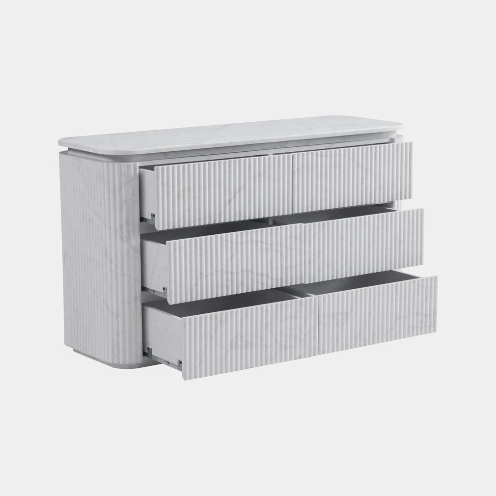 Valentina - 6 Drawer Wide Chest of Drawers