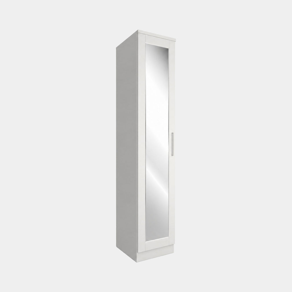 Maria - Wardrobe with Mirror, Fully Assembled 1 Door