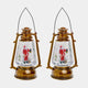 Santa Snow Globe Lanterns Set of 2 – Christmas LED Water Spinners