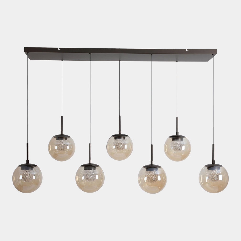 Lyra Bronze - Bar Pendant Ceiling Light, 7 Light